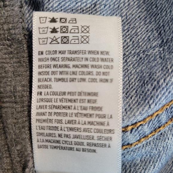 Aeropostale Mixed Blue Jean Jacket/Gray Hoodie S Junior Small 34/32 - Picture 8 of 9